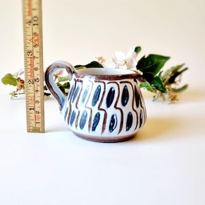 Midcentury Modern Creamer Swedish Retro Style - Small Milk Jug Handpainted Sweden - Coffee Cream, Servings and Dining, Scandinavian Living