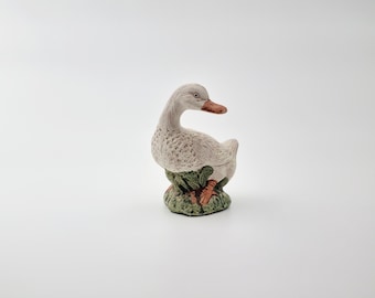 ヴィンテージ アヒル/鳥の置物 陶器製 長い尖ったくちばし 珍しい 非常