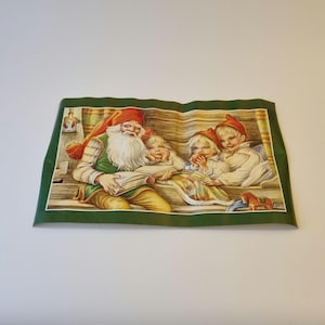 Decoración de pared navideña escandinava Lars Carlsson LC - Póster navideño escandinavo de mediados de siglo, obra de arte de Papá Noel, impresión para colgar en la pared, decoración del hogar