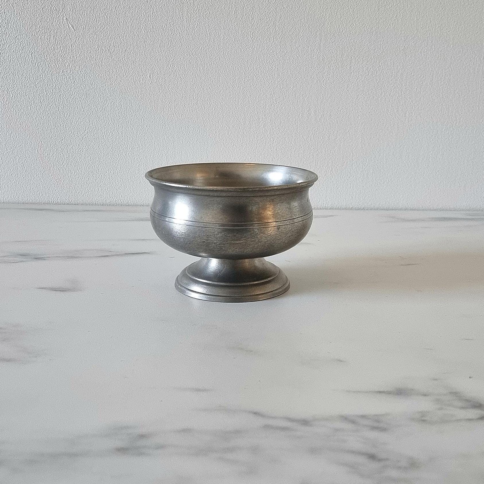 Tin Bowl Decatur Vintage Art Deco Pewter Bowl 1980s, Tin Bowl Stamped Skandia Tenn ...