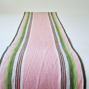 Caminho de mesa tecido à mão - Toalha de mesa listrada vintage da Suécia, Decoração de mesa de verão estilo country, Toalha de mesa estilo escandinavo, Presente de decoração para casa
