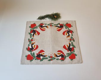 ヴィンテージ スカンジナビア クリスマス デザイン リネン テーブル