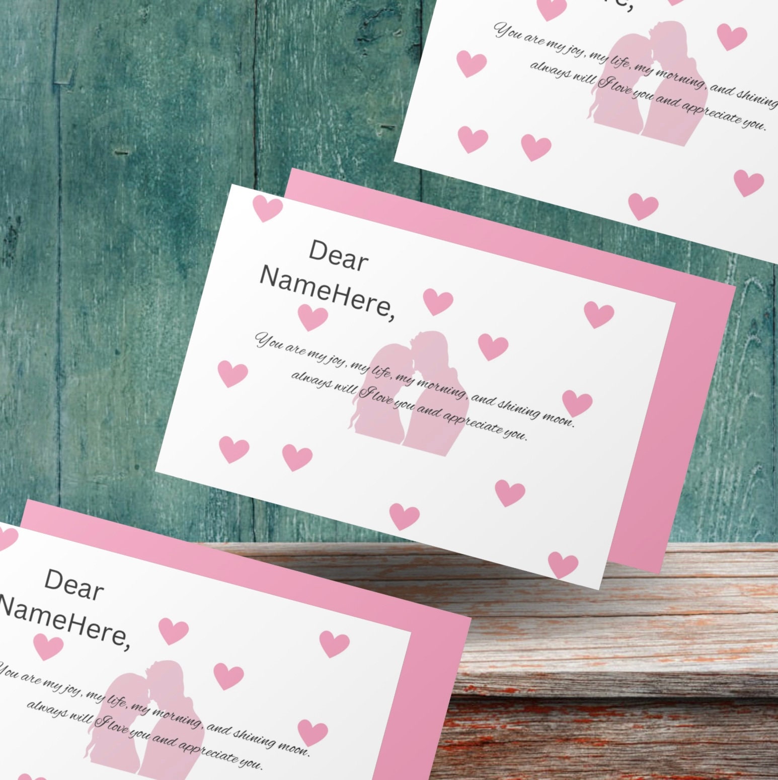 PRINTABLE Love Letter Template, Personalized Letter Template, Canva ...