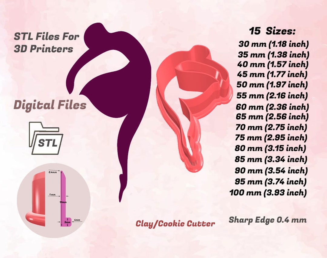 Ballet Dancer Cutter, Ballet Dancer Clay Cutter STL File, Digital ...
