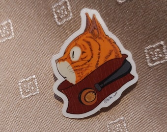Orange cat sticker