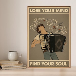Lose Your Mind Find Your Soul Vintage Poster, Lose Your Mind Print, Vintage Music-Inspired Wall Art, Retro Poster Print, Music Retro Poster