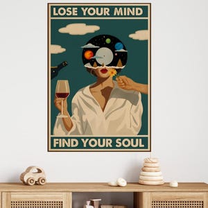 Lose Your Mind Find Your Soul Vintage Poster, Lose Your Mind Print, Vintage Music-Inspired Wall Art, Retro Poster Print, Music Retro Poster