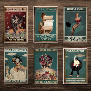 Set of 10 Be Kind To Your Mind Vintage Poster, Lose Your Mind Print, Be Kind To Your Mind Vintage Poster, Vintage Music-mental health poster
