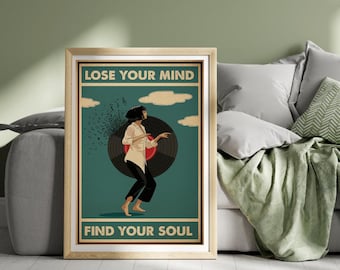 Lose Your Mind Find Your Soul Vintage Poster, Lose Your Mind Print, Vintage Music-Inspired Wall Art, Retro Poster Print, Music Retro Poster