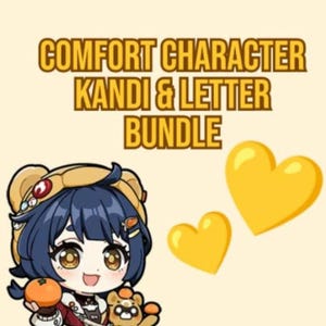 Kandi Comfort Character Bundle Personalized Custom Physical Letter Sketch Bracelets from Your Favorite Comfort Character Anime Cartoon Movie