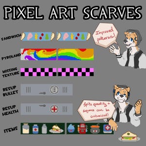 Pixel Art Scarves