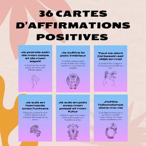 36 Cartes d’Affirmations Positives à Imprimer - Loi de l’Attraction & Développement Personnel - PDF Téléchargeable