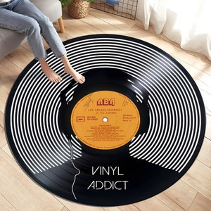 Record Rug,Retro Record Rug,Classic Rug,Round Rug,Music Rug,Music Room Rug,Personalized Rug,Awesome Rug,Unique Rug,Area Rug,Gift For Him