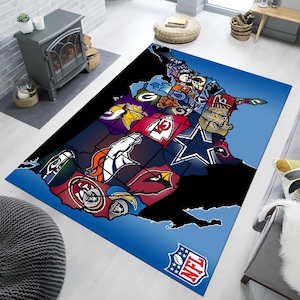 Amerikaans voetbalteamtapijt, voetbaltapijt, sportkleed, tapijt jongenskamer, aangepast tapijt, Hypebeast-tapijt, vloerkleed, gepersonaliseerd tapijt, uniek tapijt, cadeau voor hem