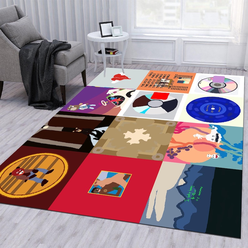 Kanye West Album Cover Rug: Modern Music Room Decor - Etsy