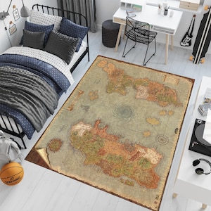 World of Warcraft, Azeroth Weltkarte, Karte Teppich, Coole Teppiche, Beliebter Teppich, Fantastischer Teppich, Jungenzimmer Teppich, Geschenke für Sie, Junges Zimmer