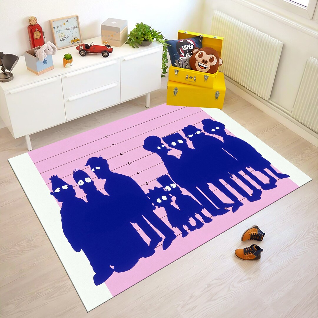 The Simpsons Silhouette, Simpsons Rug, Pop Art Rug, Unique Rug ...