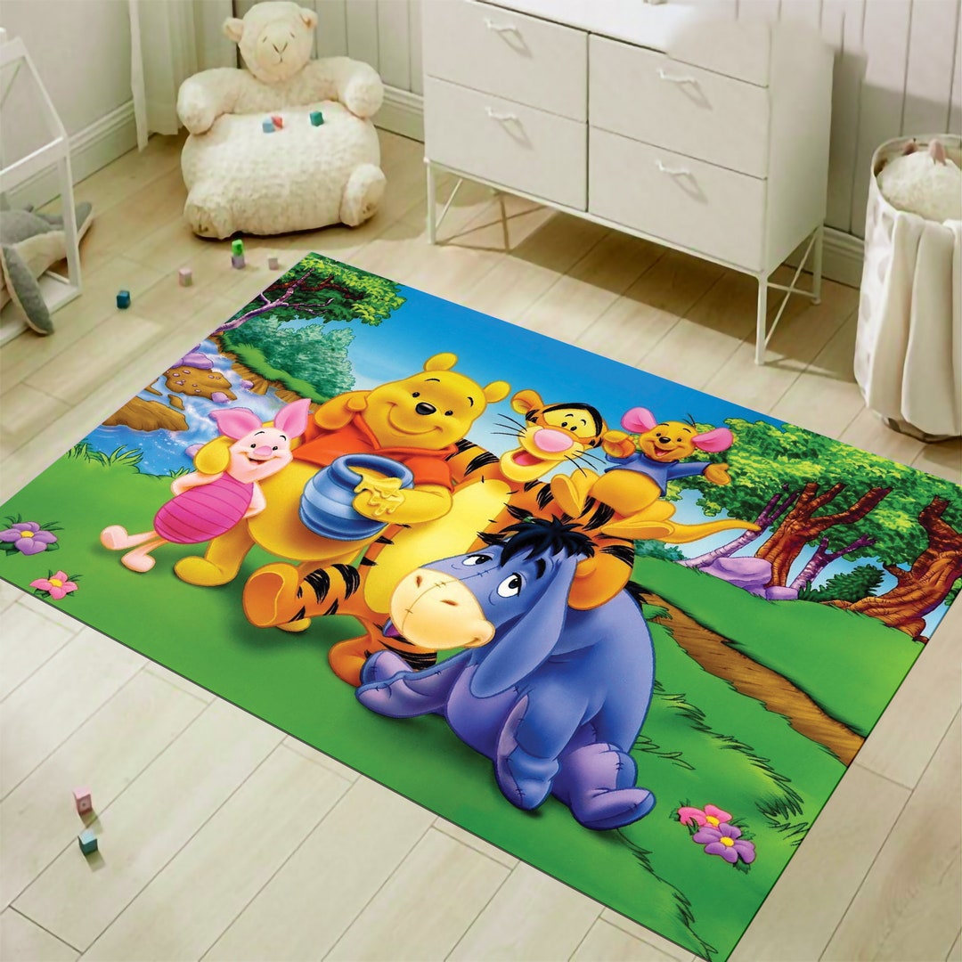 Winnie the Pooh Rug, Characters Rug,cute Rug,cartoon Rug,colorful Rug ...