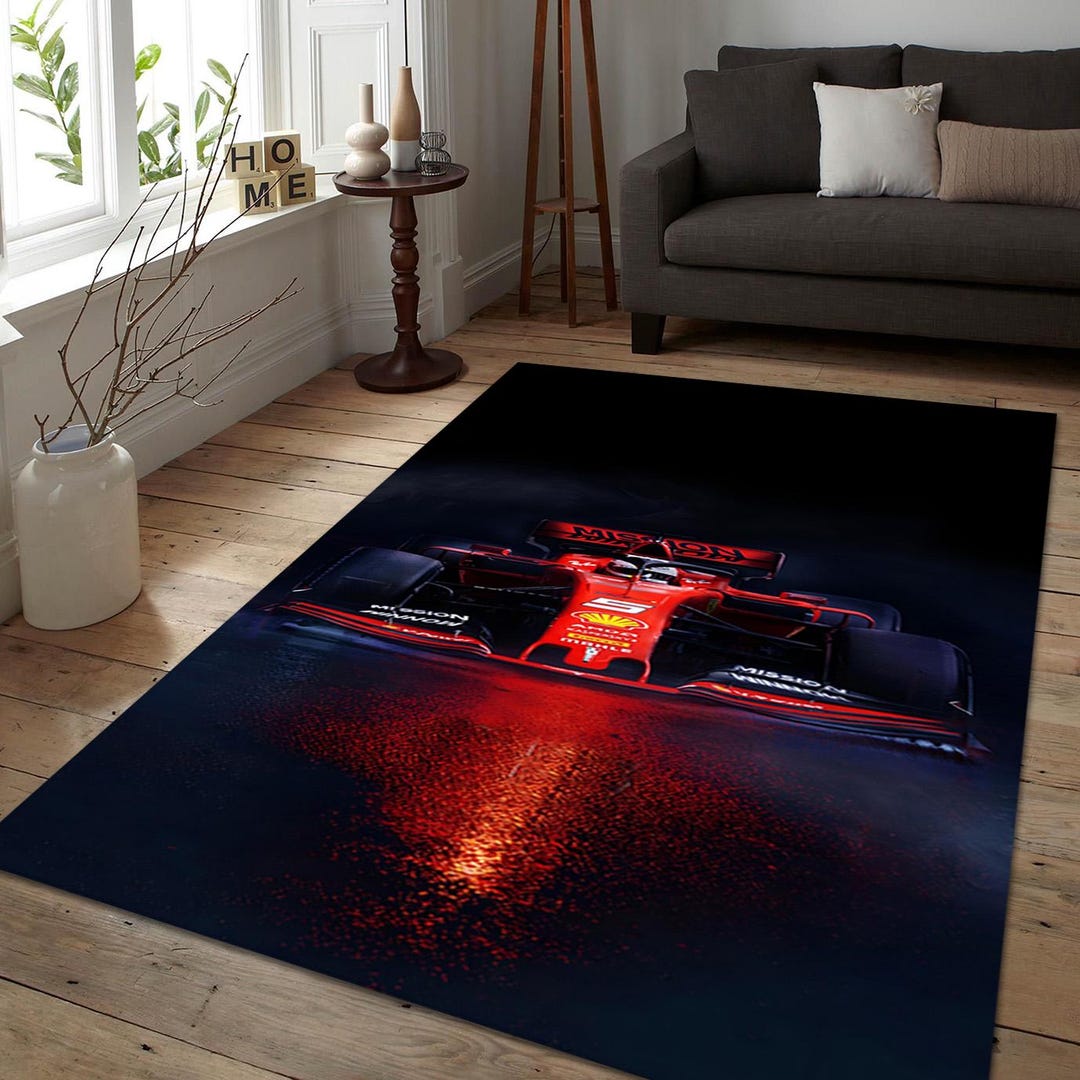 Ford Racing Rug Formula 1 Racing Car Area Rug – Red Black Speed Decor (washable) - Etsy