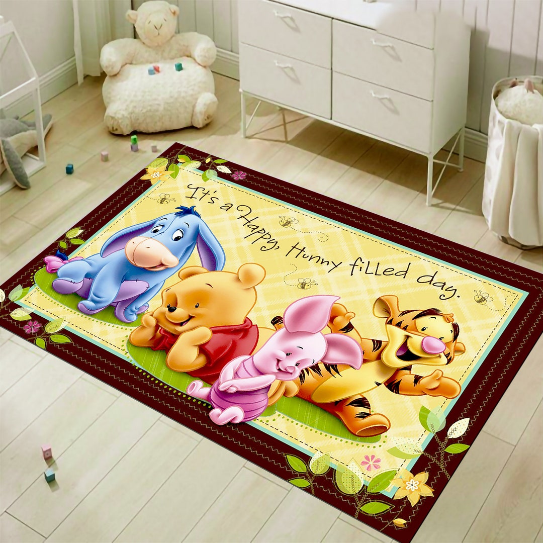 Winnie the Pooh Rug, Characters Rug,cute Rug,cartoon Rug,colorful Rug ...