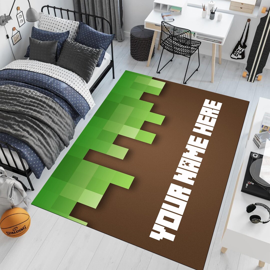Noce Pixel Rug Personalized Pixel Game Room Rug: Retro Arcade Decor - Etsy