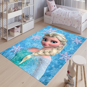 Dywan Elsa, Dywan Anna, Dywan Frozen, Prezent dla córki, Dywan z kreskówek, Dywan do pokoju dziecięcego, Dekoracje do pokoju dziecięcego, Dekoracje dla dzieci, Dywan na zamówienie, Prezenty spersonalizowane, Dywan