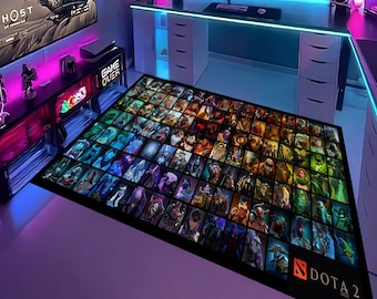 Dota 2 Character Rug: Colorful Gaming Decor