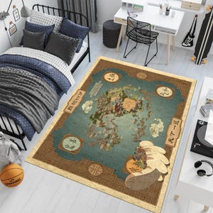 Anime Dekor, Anime Karte Teppich, Karte Teppich, Anime Teppich, Coole Teppiche, Beliebter Teppich, Fantastischer Teppich, Filmdekor, Geschenke für Sie, Junges Zimmer