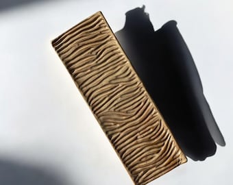 Handmade Textured Plate - Stoneware Ceramics, Dishwasher Safe