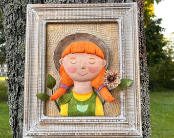 Cornice per scultura in cartapesta - Anne With E