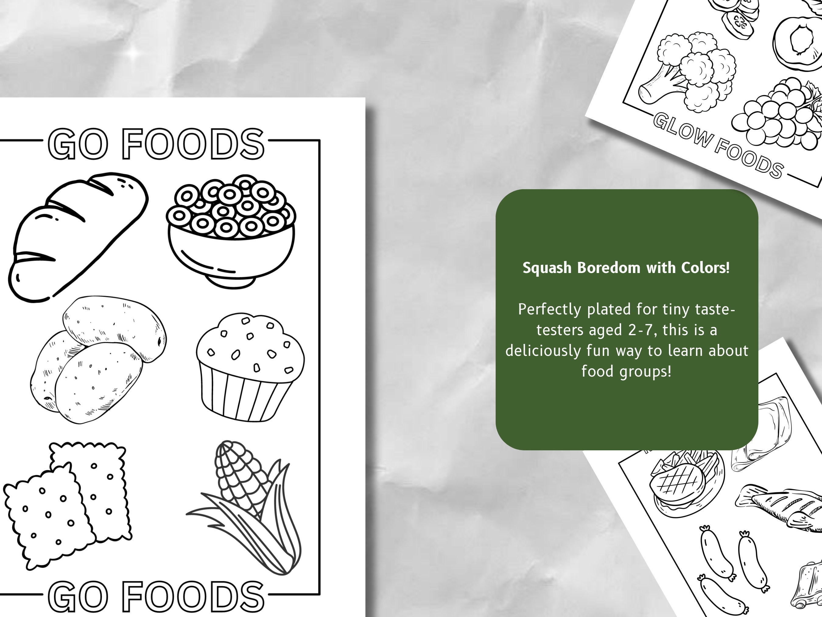 14 Page Printable Food Coloring Sheets for Toddlersfun Learning