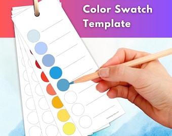 Blank Color Swatch Card | Printable Swatch Templates - Color Testing Sheets (PDF & PNG)