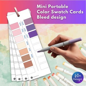 Blank Color Swatch Card – Full Bleed Design | Printable Color Testing Swatch Template for Artists & Designers