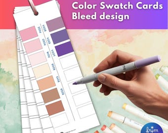 Blank Color Swatch Card – Full Bleed Design | Printable Color Testing Swatch Template for Artists & Designers