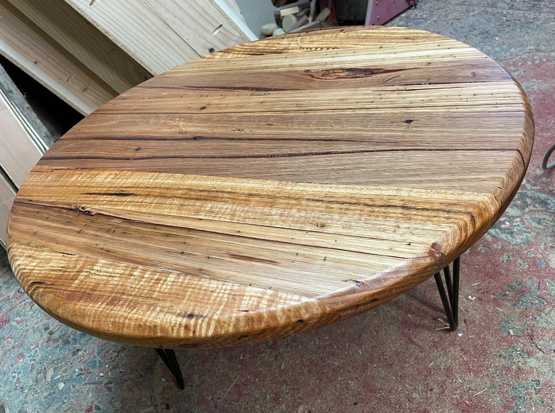 Reclaimed Hardwood Coffee Table - Round - Etsy