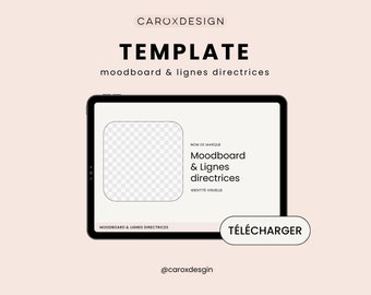 Plantilla de Moodboard y pautas para la identidad visual: cree su marca única