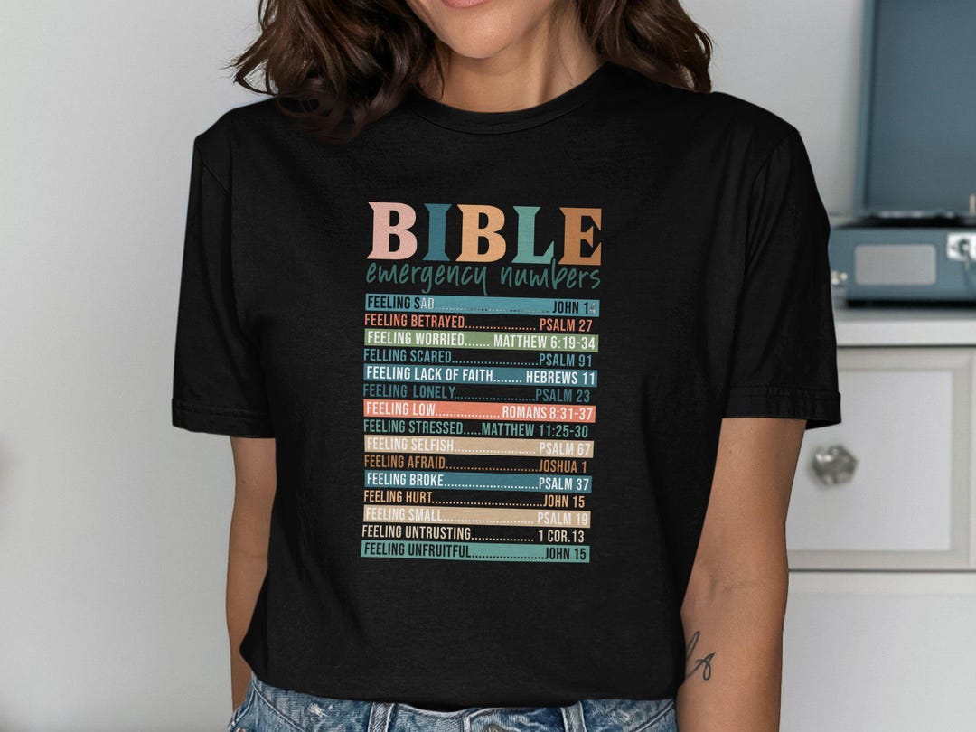 Bible Emergency Numbers Shirt, Call Jesus Numbers Shirt, Motivational