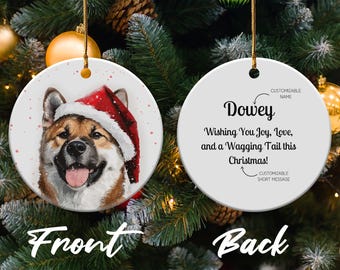 カスタムシーズークリスマス犬オーナメント、かわいいシーズーホリデー