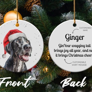 Personalized Great Dane Christmas Ornament, Great Dane Dog, Great Dane Gift, Memorial, Great Dane Mama, Great Dane Dad, Great Dane Dog