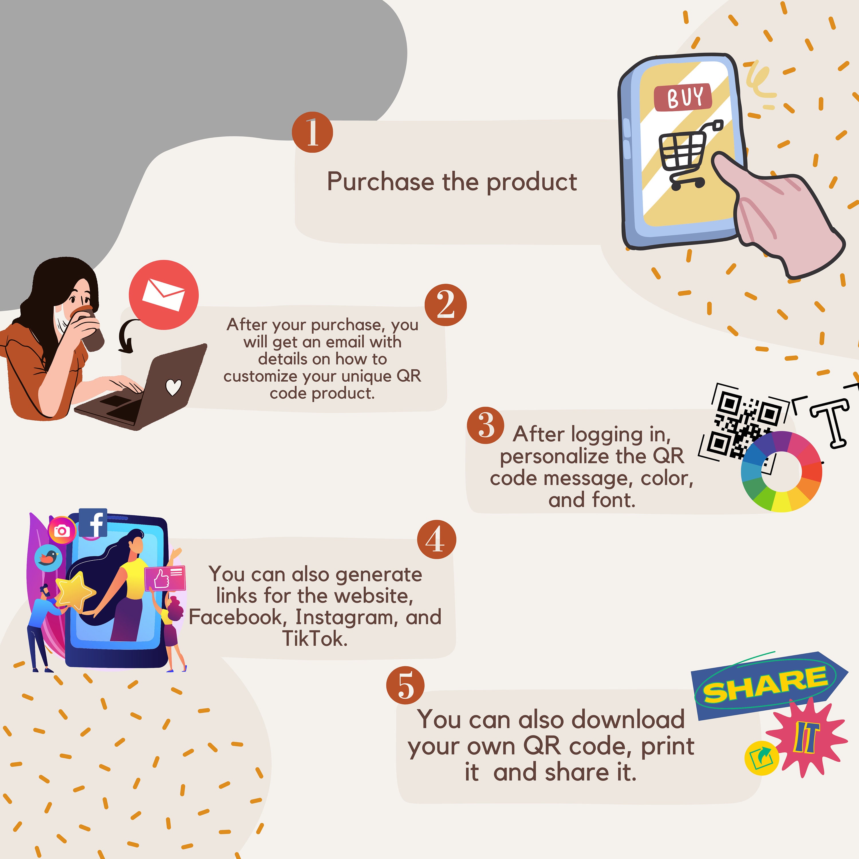 Custom Changeable QR Code SVG, Editable Digital Custom Qr Code SVG, You