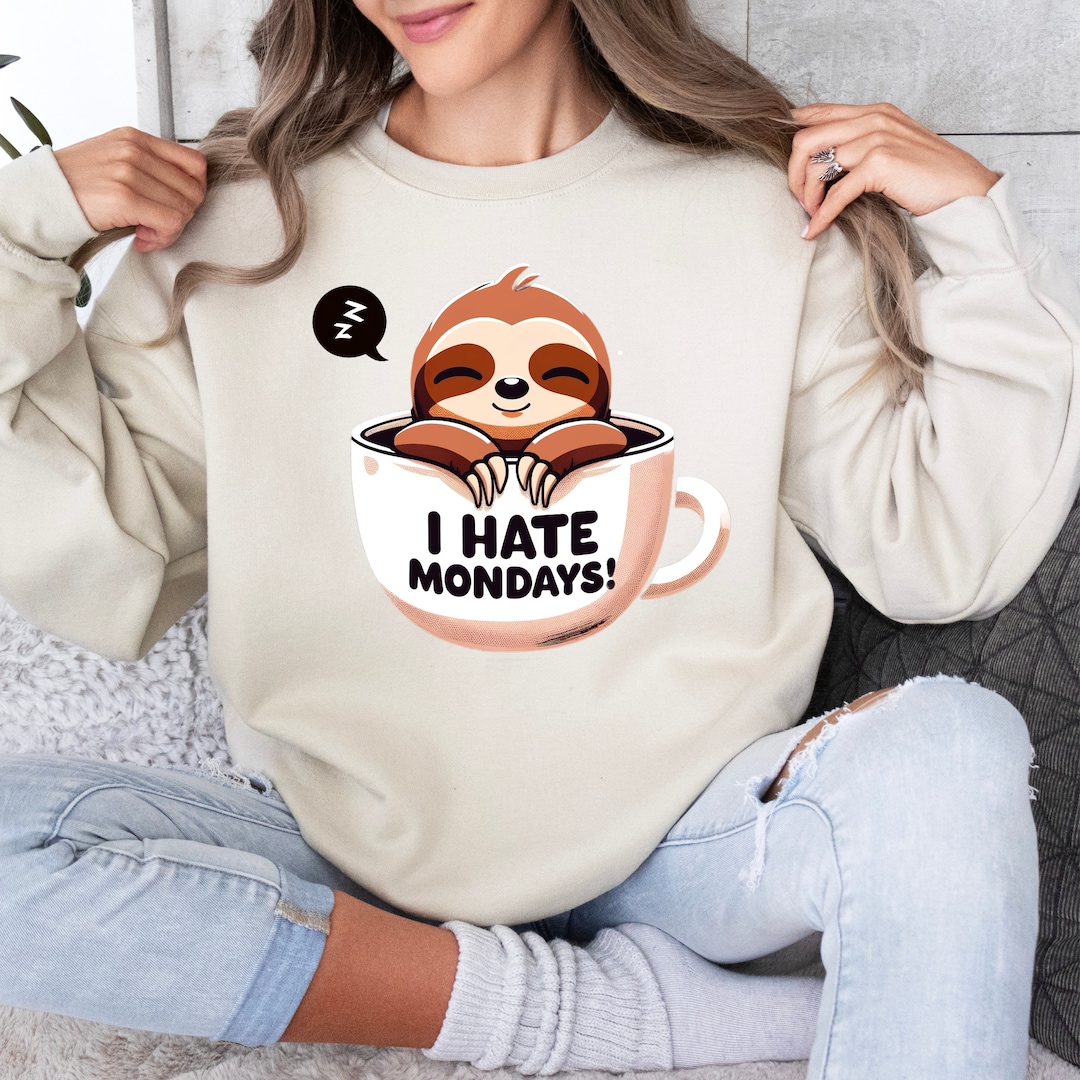 I hate Monday Socks-Unisex/Free Size-Grey/Navy Towel SET main image 1
