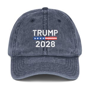 Trump 2028 Embroidered Vintage Cap, Trump Hat, Gift for Republicans, Trump 2028 Hat, Support Trump Cap, Trump Again 2028, Pro Trump Hat