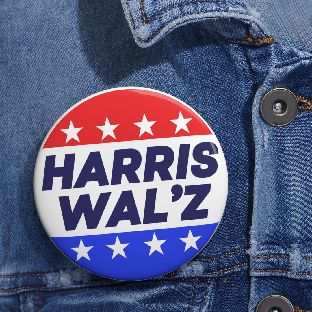 Harris Wal'z 2024 Pin Button, Vote Kamala Pin, Kamala 2024 Election Pin ...
