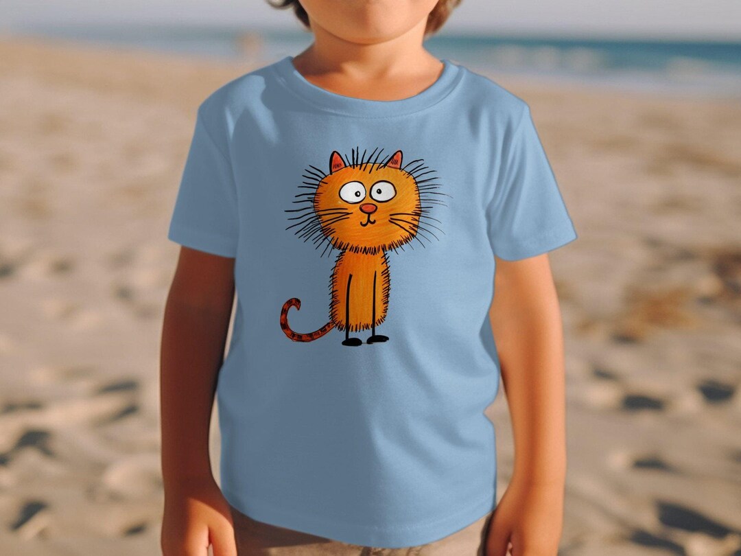 Boys Red Cat Print Cotton Shirt main image 0