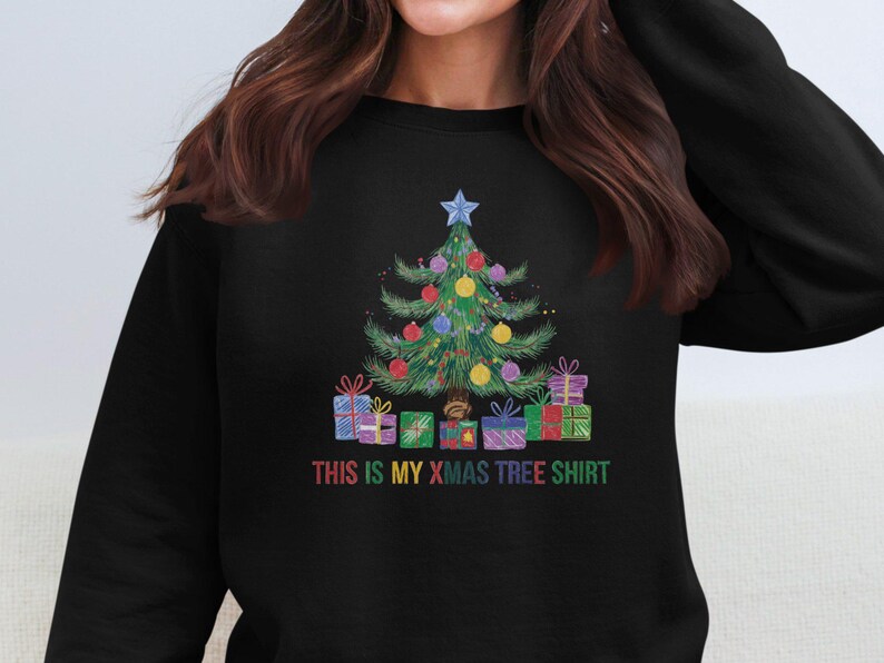 This is My Xmas Tree Shirt, Christmas Tree Spirit Sweater, Christmas