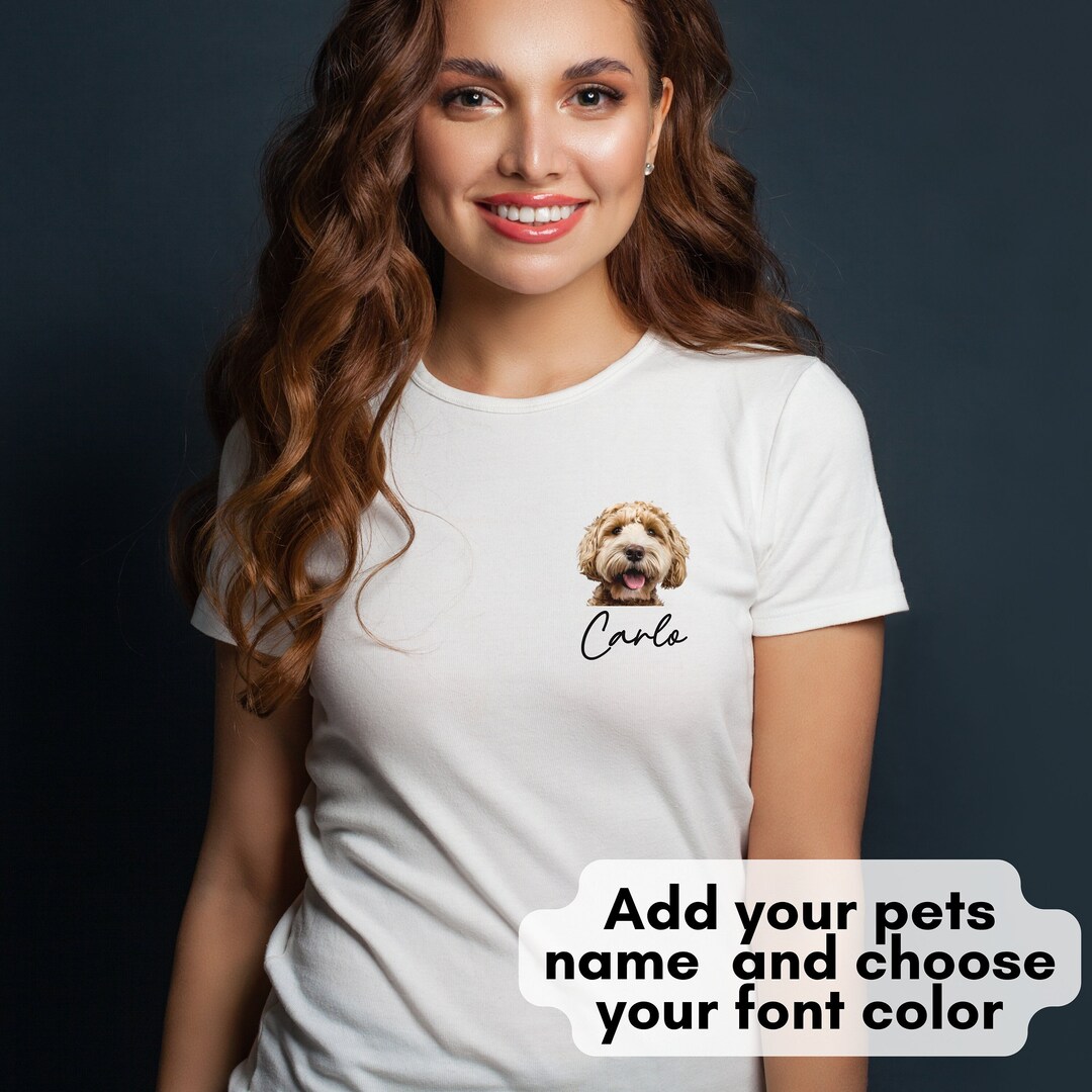 Generic Personalized Memorial Shirt For Loss Of Pet Lovers Pawprints On My Heart Paws T-Shirt Custom Name Pet Loss Gifts Ideas Short