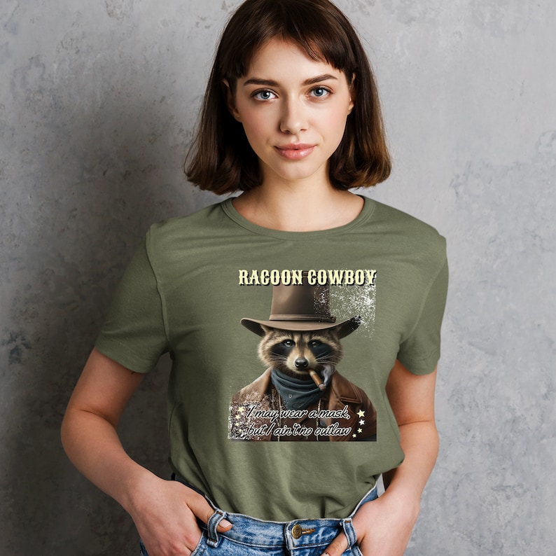 Vintage Cowboy Racoon Cigar Smoking Shirt, Funny Western Raccoon Shirt ...