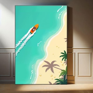 Nature Crashing Coastal Waves Canvas Wall Art, Ocean Coastal Wall Art, Coastal Decor, Nautical Wall Art, Beach Decor, Housewarming Gift -6