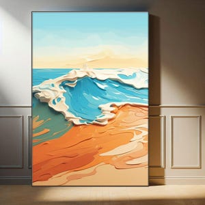 Nature Crashing Coastal Waves Canvas Wall Art, Ocean Coastal Wall Art, Coastal Decor, Nautical Wall Art, Beach Decor, Housewarming Gift -2