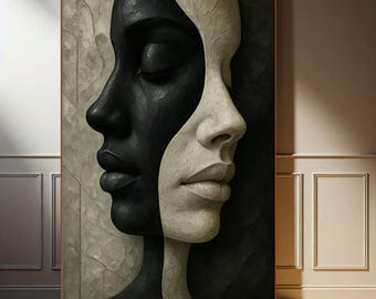 Tableau Sur Toile XXL - Impression D'art Visage - Déco Murale Moderne - HH100